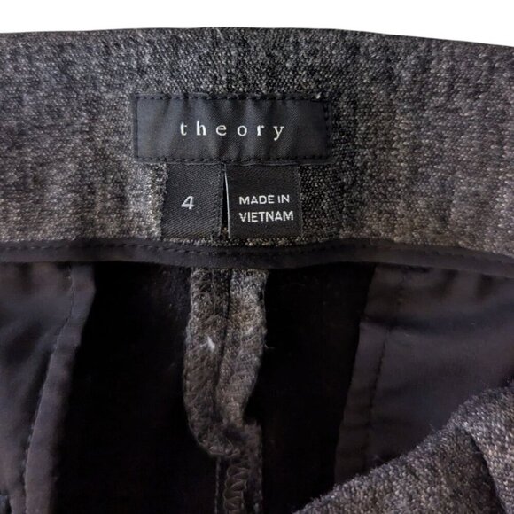 Theory Treeca Dress Pants Slim Charcoal 4 - Picture 3 of 4